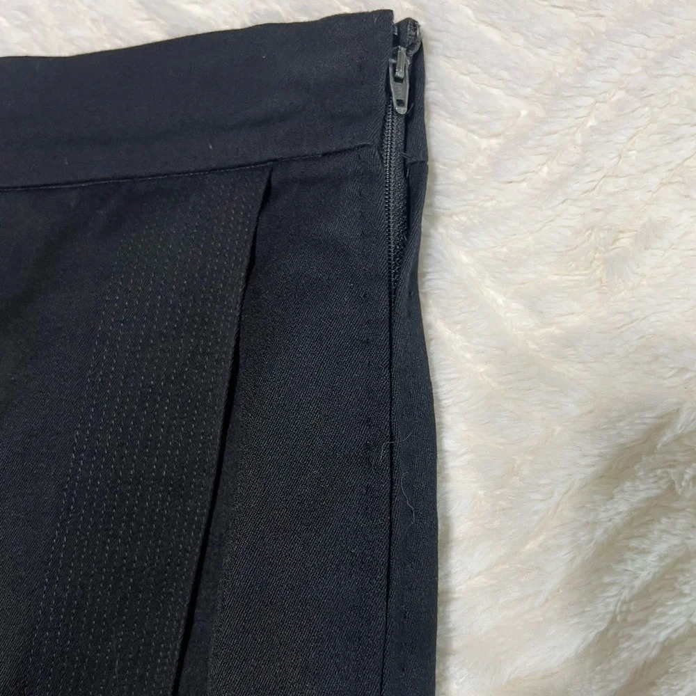 Vintage Gianni Versace Black Wool Wrap Mini Skirt XS Made in Italy Asymmetrical